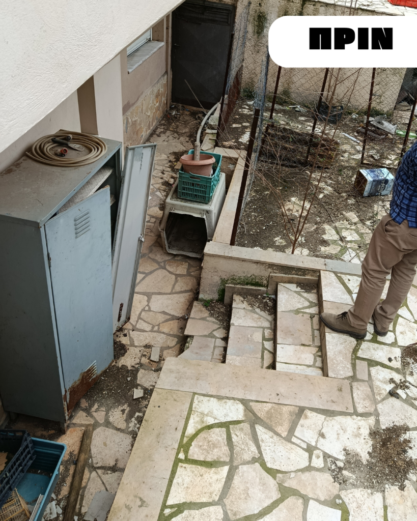 καθαρισμός αυλής στο φίλυρο
